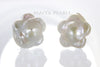 Stud Earrings - Flower Pearl Studs and Sterling Silver Studs