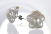 Stud Earrings - Flower Pearl Studs and Sterling Silver Studs