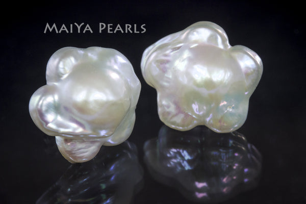 Stud Earrings - Flower Pearl Studs and Sterling Silver Studs