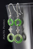Earrings - AAA Jadeite, Diamonds, and 18K White Gold