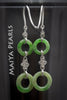 Earrings - AAA Jadeite, Diamonds, and 18K White Gold
