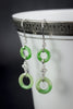 Earrings - AAA Jadeite, Diamonds, and 18K White Gold