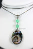 Necklace - Chrysoprase with  Natural Paua Shell