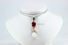 Necklace- Pearls with Ruby