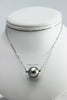 Necklace - Tahiti black freshwater Pearl with 14k white plated beads