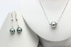 Earrings-Tahiti black Pearl with 925 Sterling Silver