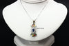 Pendant- Blue Sapphire with multi color gemstones