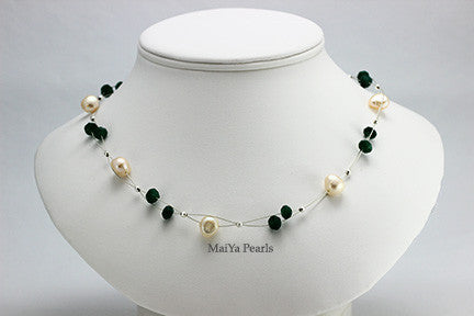 Necklace -Pearls and Gemstones