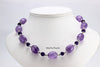 Necklace  -  Lavender and Purple Amethyst & 925 Titanium Adjustable Chain