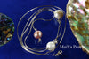 Necklace - Sleek, Classy & Sexy - 3 Large Pearls & Long Slender Snake Chain