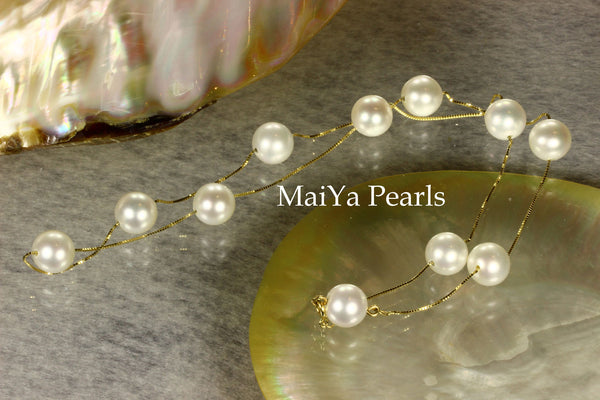 Necklace AAA Fine Off white Freshwater Pearl MaiYa Pearls