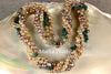 Necklace - 4-Strand Twisted Pearls with Turquoise