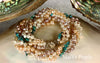 Necklace - 4-Strand Twisted Pearls with Turquoise