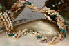 Necklace - 4-Strand Twisted Pearls with Turquoise